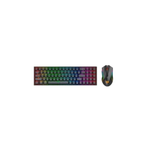 Mouse Mecânico Redragon S136 Preto Sem Fio RGB 78% Mecânico Com Teclado Numérico Wi-Fi / Bluetooth / Cabo