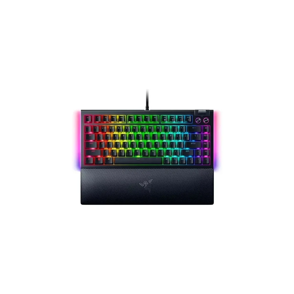 Teclado Gamer Razer Blackwidow V4 RZ03-05000200-R3U1 RGB Switch Hotswap Layout 75% USB - Preto