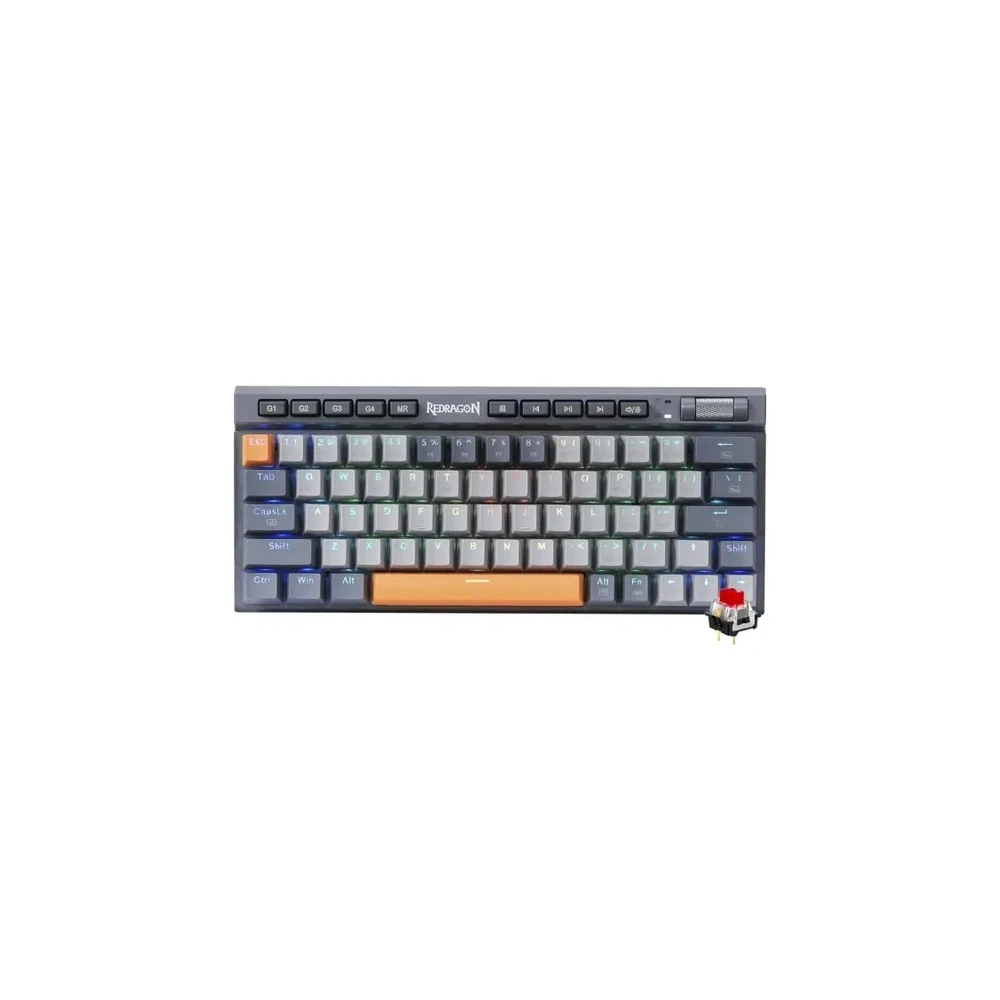 Teclado Redragon K634GG-RGB-Pro Traric Pro Sem Fio 60% Portátil Mecânico