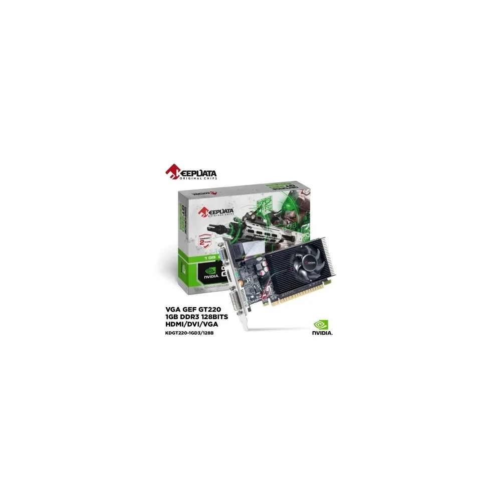 Placa de vídeo VGA 1GB GT220 Keepdata DDR3 Low Profile HDMI/DVI