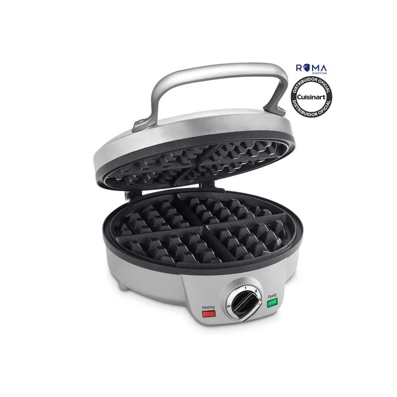 Wafleira Belga Cuisinart WAF-200P1 4 Fatias Redonda Inoxidável 110V