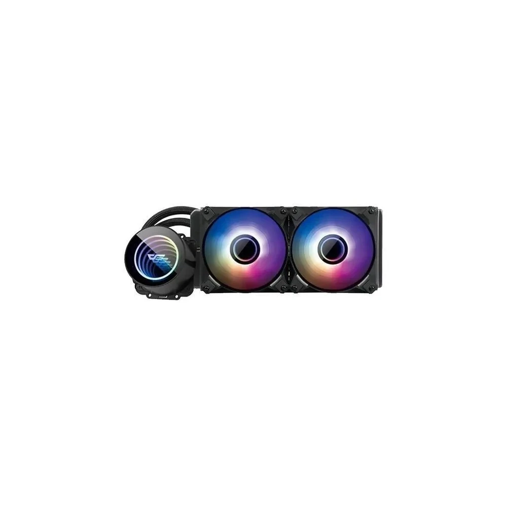 Cooler Líquido CPU Aigo Darkflash Twister DX-240 V2.6, Argb, Preto, 240MM, Intel 115X/1200/1700/2011(V3), AMD AM2+/AM3+/AM4/AM5/FM2+