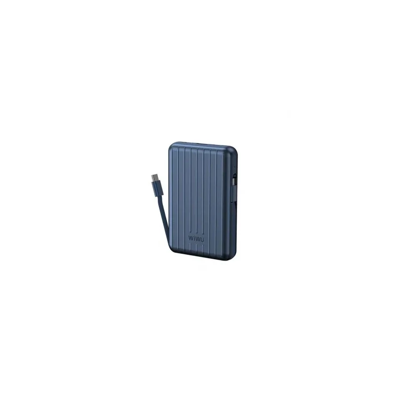 Carregador Portátil Magnético Wiwu Power Bank PP02 5000mAh Azul