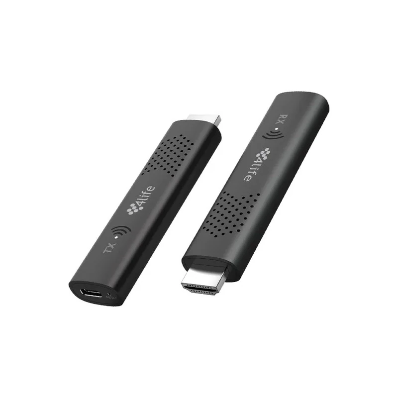 Adaptador Sem Fio HDMI 4LIFE Transmissor + Receptor HD FLHD02 Extensor Sem Fio HD Transmissor e Receptor - Preto
