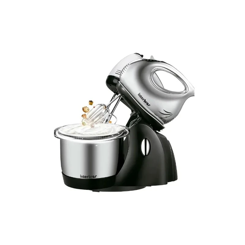 Batedeira Elétrica Interbras B20PY / 2,3 Litros / 3 Velocidades / 15000RPM / 350W / 220V - Preto/Inox