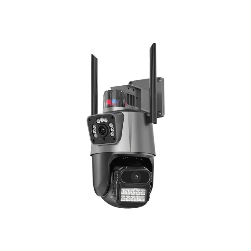 Câmera de Segurança 360 Easy S18-6MP / Full HD / Dupla Câmera / 6MP / Microfone / Alarme / Detecção Humana / Visão Noturna / App Icsee - Preta