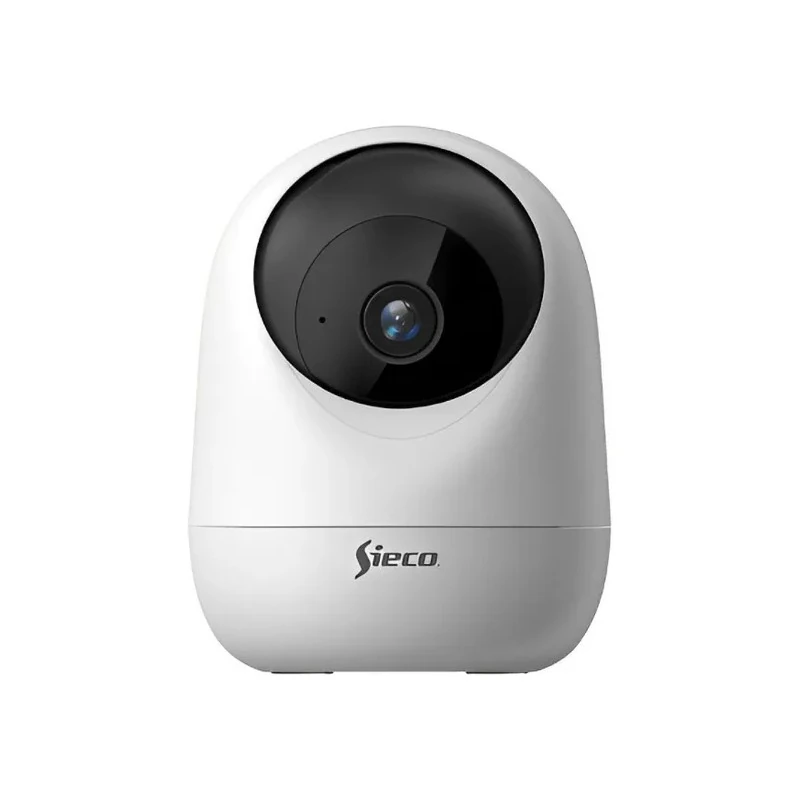 Câmera de Segurança Sieco S33 Indoor / Wifi / 1080P / Microfone / Alarme / Detecção Humana / Visão Noturna - Branco/Preto