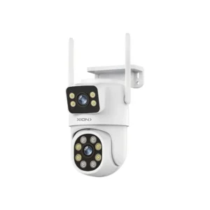 Câmera de Segurança Xion XI-CCTV62 / Câmera Dupla / Wi-Fi / 3MP +3MP / Microfone / Alarme / Detecção de Pessoas / Visão Noturna - Branco