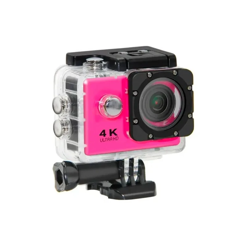 Câmera de Vídeo Esportiva 4K Ultra HD DV 2.4G Câmera de Ação Esportiva 16.0M / Wi-Fi / À Prova d'Água - Rosa