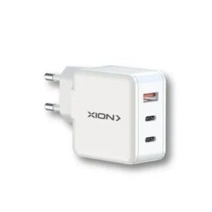 Carregador / Adaptador de Parede Xion XI-CG65 / 65W / USB-A / USB-C - Branco