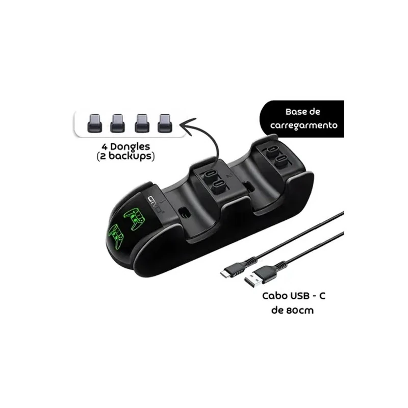 Carregador para Controle PS5 Oivo IV-P5207B / Estação de Carga para Controle PS5 / 5V - 1A - Preto
