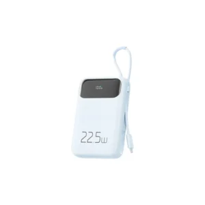 Carregador Portátil Powerbank Mcdodo MC-325 / 10000MAH / 22.5W / 1X USB-A / 1X USB-C + Cabo Lightning Embutido - Azul Claro
