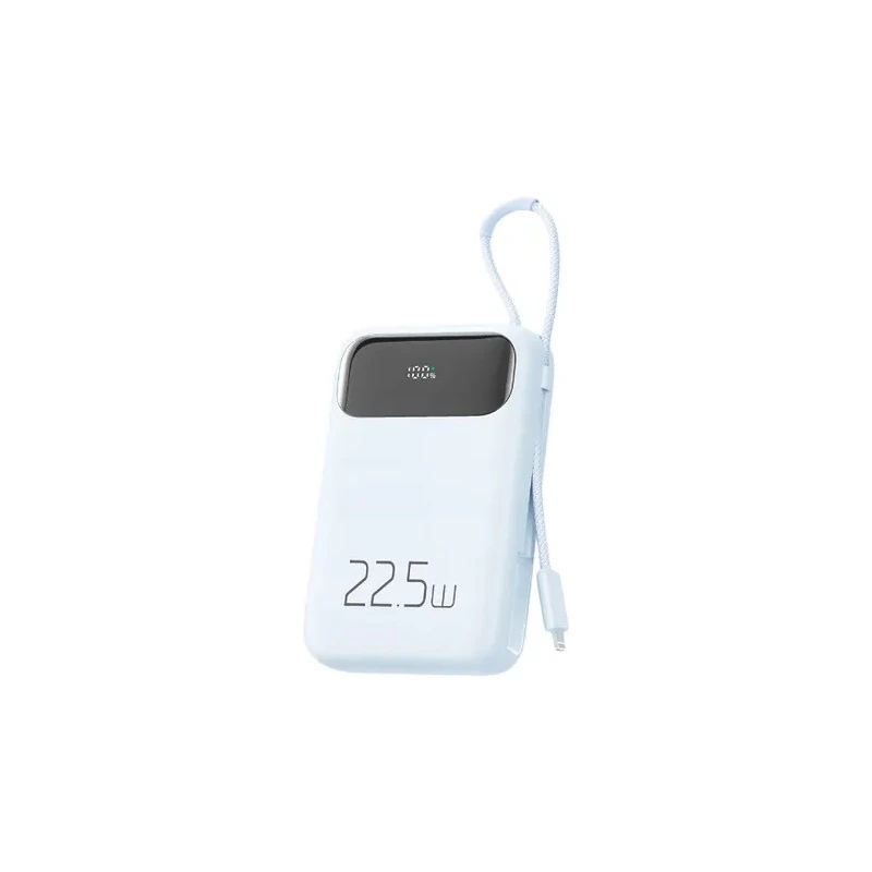 Carregador Portátil Powerbank Mcdodo MC-325 / 10000MAH / 22.5W / 1X USB-A / 1X USB-C + Cabo Lightning Embutido - Azul Claro