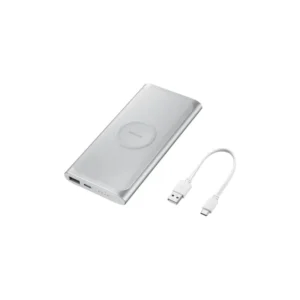 Carregador Portátil Samsung Fast Charge EB-U1200 10.000mAh Compatível com Dispositivos Qi - Prata