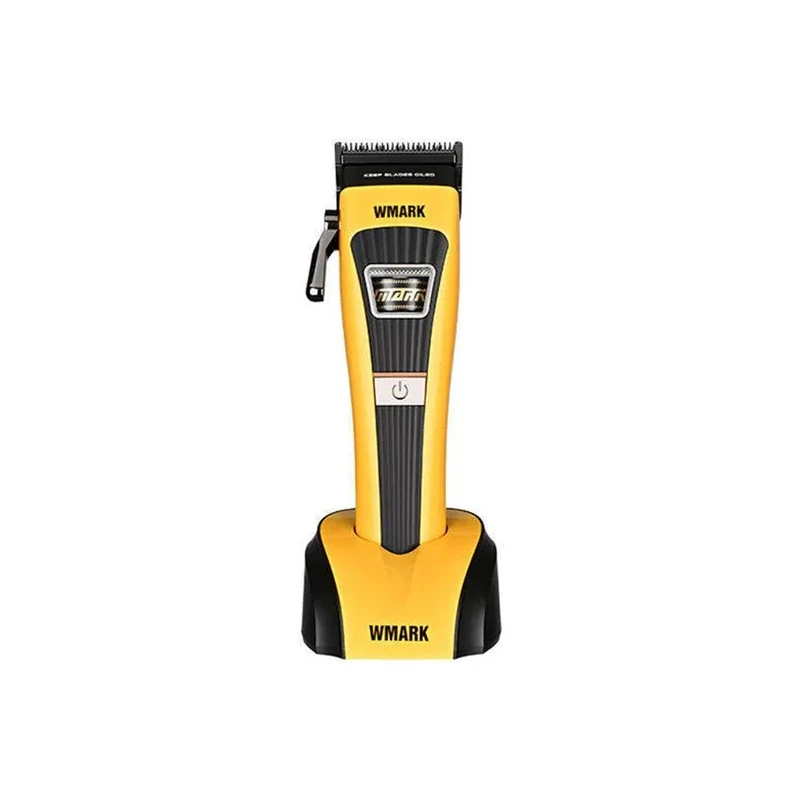 Cortador de Cabelo Wmark NG-V1 / 8500RPM / 2500MAH / com Acessórios / Recarregável - Preto/Amarelo