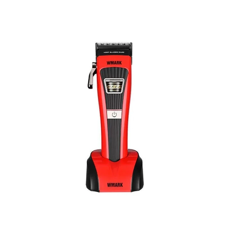 Cortador de Cabelo Wmark NG-V1 / 8500RPM / 2500MAH / com Acessórios / Recarregável - Preto/Vermelho