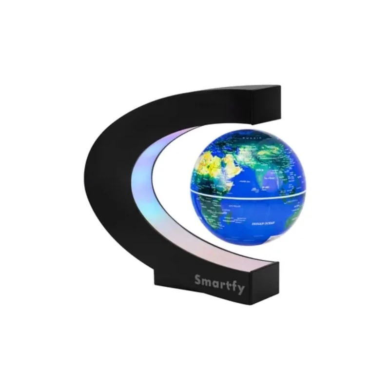 Globo de Levitação Smartfy GB02B Mapa Mundi / 10,6cm / com LED / Bivolt - Azul