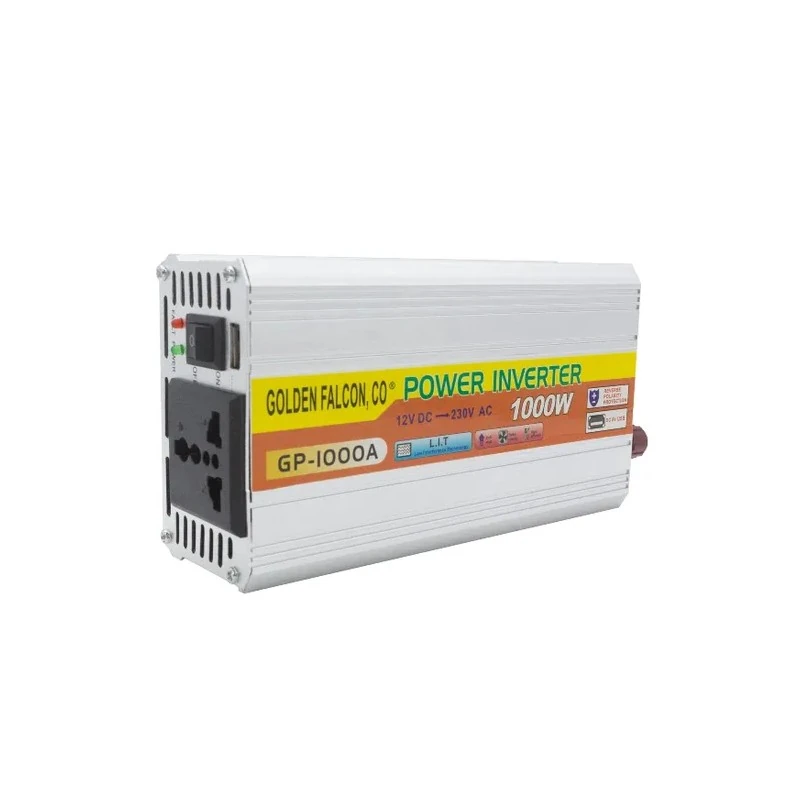 Conversor de Voltagem para Carro GP-1000A / 12V / 230V - Prata