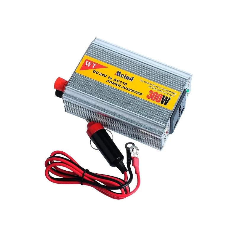 Inversor de Voltagem para Carro Meind / 300W / 24V para 110V ~ 60HZ