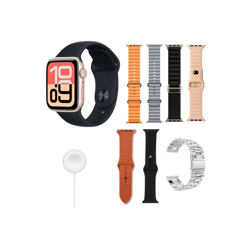 Kit Relógio Smartwatch Ur Ur-X Sport / 7 Em 1 / com Bluetooth / 7 Pulseiras - Gold