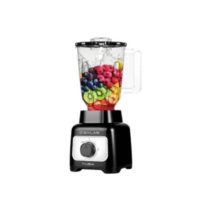 Liquidificador Elétrico Qylar Power Blend QY-1216 / 600W / 1.5 Litros / 2 Velocidades + Pulsar / 110-127V ~ 50/60HZ - Preto/ Inox