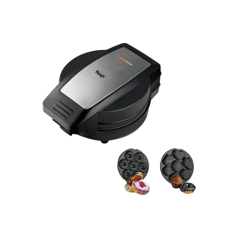 Máquina de Mini Donuts Raf R.571 / 2 Em 1 / 600W / 220V - Preto/Inox
