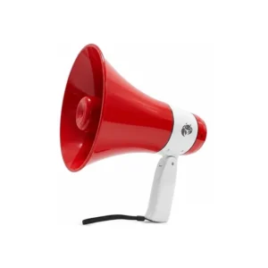 Megafone Krab KBMER15 / 20W / USB / 500M - Branco/Vermelho