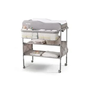 Mesa Trocador de Bebê Babevy N-228 / Organizador Móvel para Bebês - Cinza