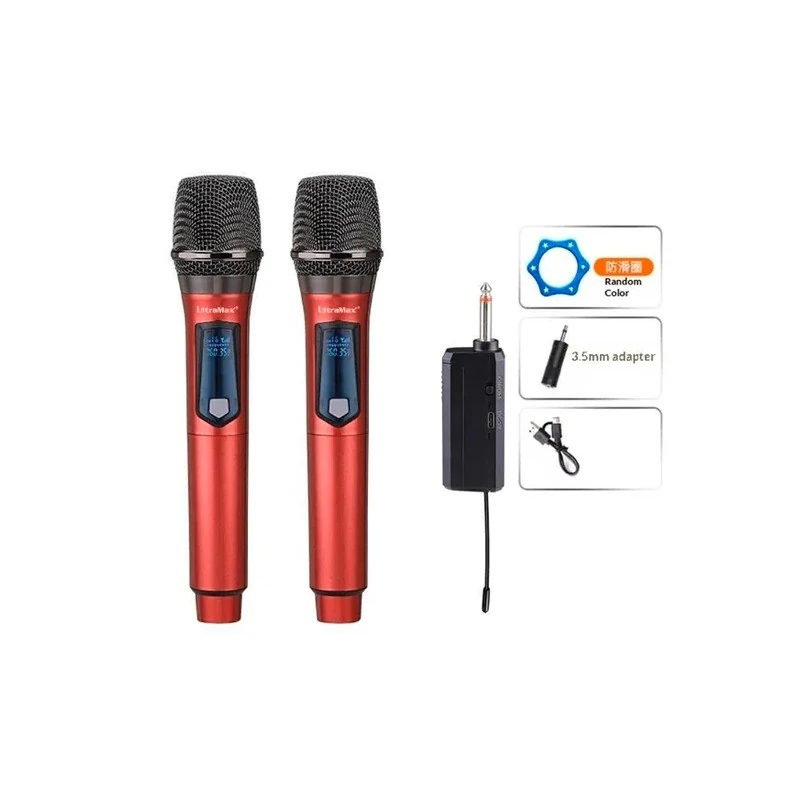 Microfone Wireless Ultramax ULT-E3 / 2 Microfones / Recarregável - Color Mix