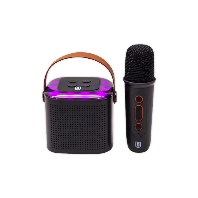 Caixa de Som Mini US-02 Portátil com Microfone / Bluetooth V5.3 / Aux / TF / Recarregável - Preto