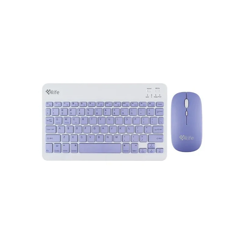 Mini Teclado Magnético sem Fio + Mouse 4LIFE FL030PP com Bluetooth - Roxo