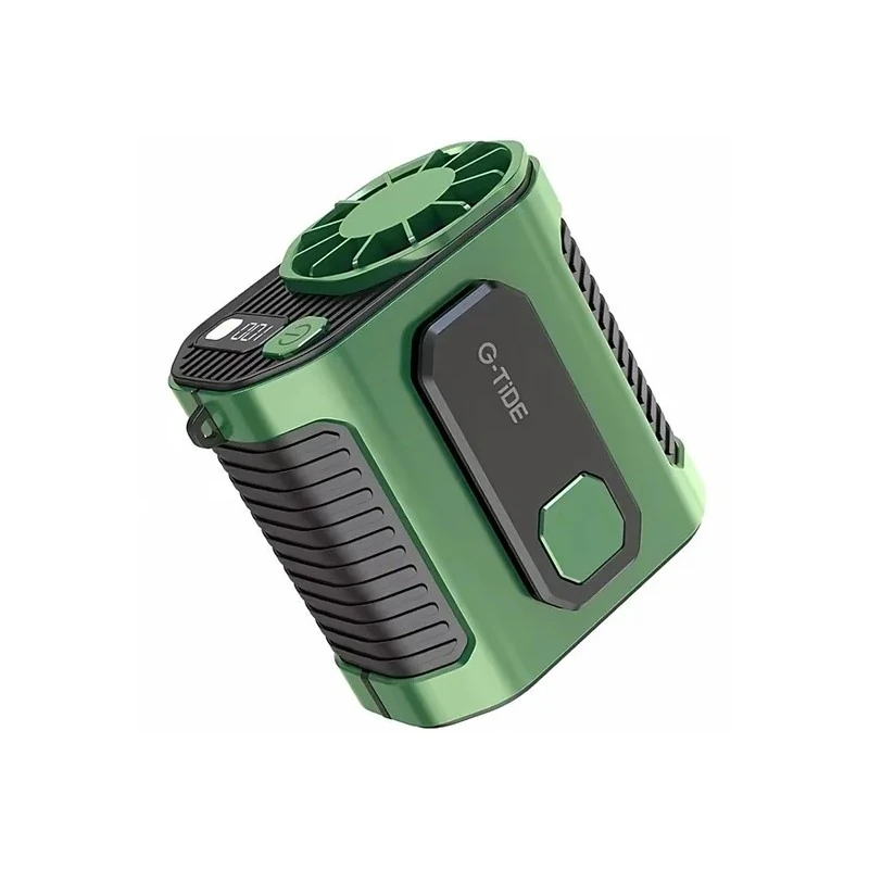 Mini Ventilador G-Tide FW01 / 3 Em 1 / 7 Pás / Recarregável - Verde/ Preto