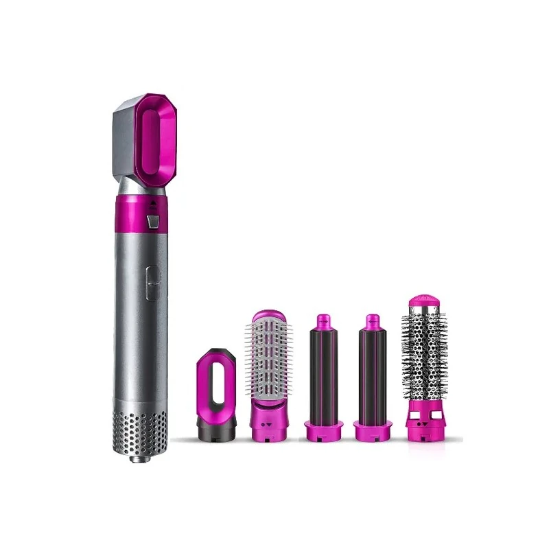Secador de Cabelo Modelador Hot Air Style 5 em 1 K0049 / 110V - Cinza/Rosa