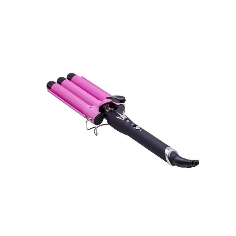 Modelador de Cachos Triondas Hair Curler / 210ºC / 120W / 110-240V ~ 50/60HZ - Rosa/Preto