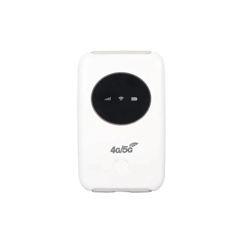 Roteador Modem R603-e Lte 4G/ 5G Portátil Sem Fio Wifi Hotspot 150MB / Recarregável / 3200MAH / Bandas ( B1/ B3/ B5/ B7/ 8/ 20/ 38/ 40) - Branco