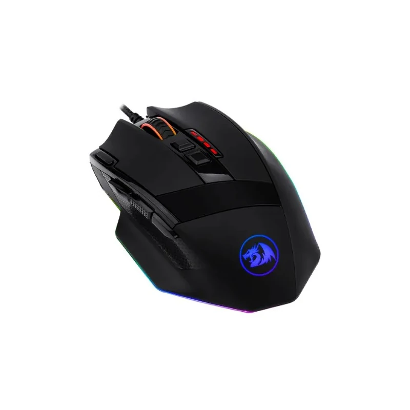 Mouse Gamer Redragon Sniper M801-RGB USB com até 12.400 DPI, Backlight RGB - Preto