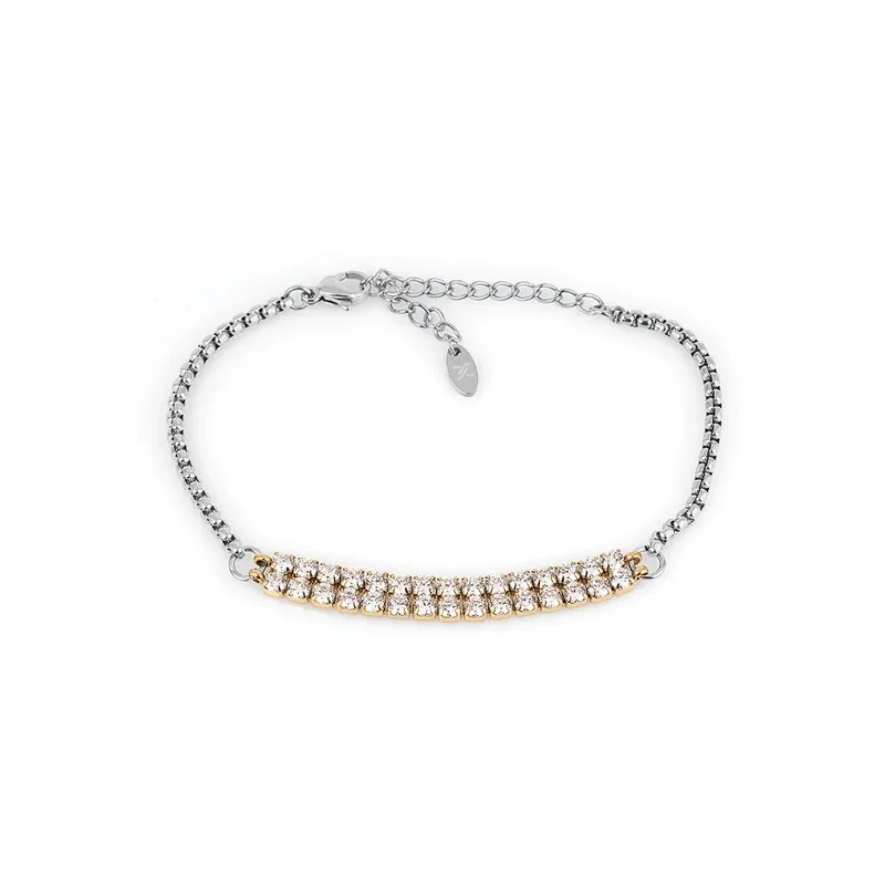 Pulseira Feminina Daniel Klein DKJ.11.10005-4 - Prata/Dourado