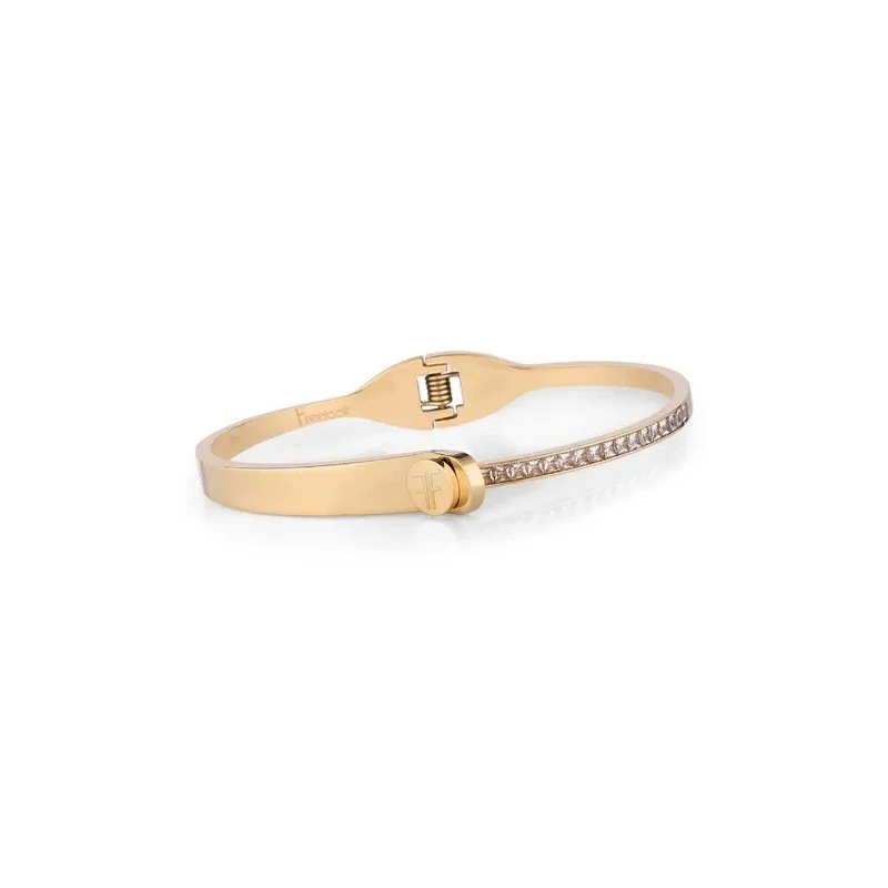 Pulseira Feminina Freelook FRJ.3.3004-3 de Aço Inoxidável - Dourado