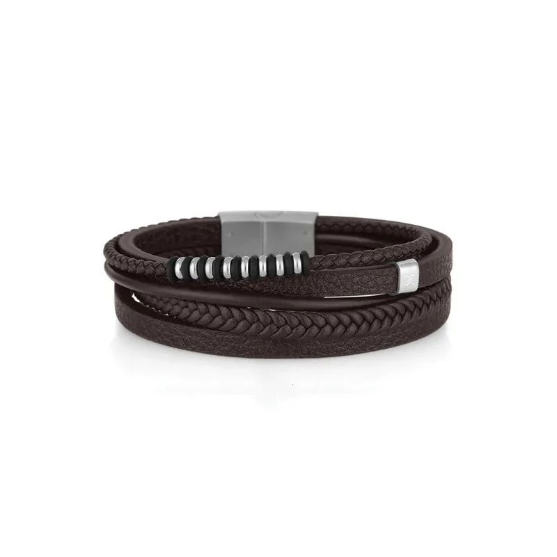 Pulseira Masculina Daniel Klein DKJ.6.10032-3 - Couro Marrom