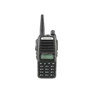 Walkie Talkie Baofeng UV-82 Launch Key / 5W / Banda Dupla / 128 Canais / VHF - UHF - Preto