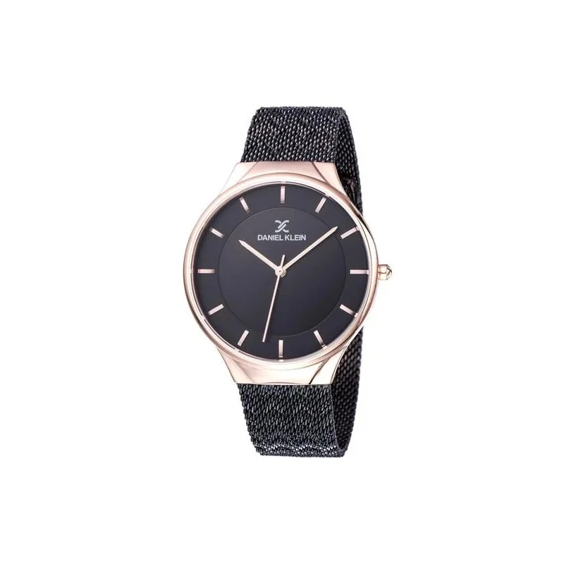 Relógio Analógico Daniel Klein Fiord DK11909-6 Masculino, Metal - Preto e Rosa Ouro