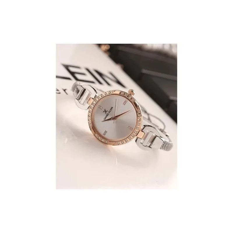 Relógio Analógico Daniel Klein Premium DK11803-5 Feminino, Metal - Prata e Rosa Ouro