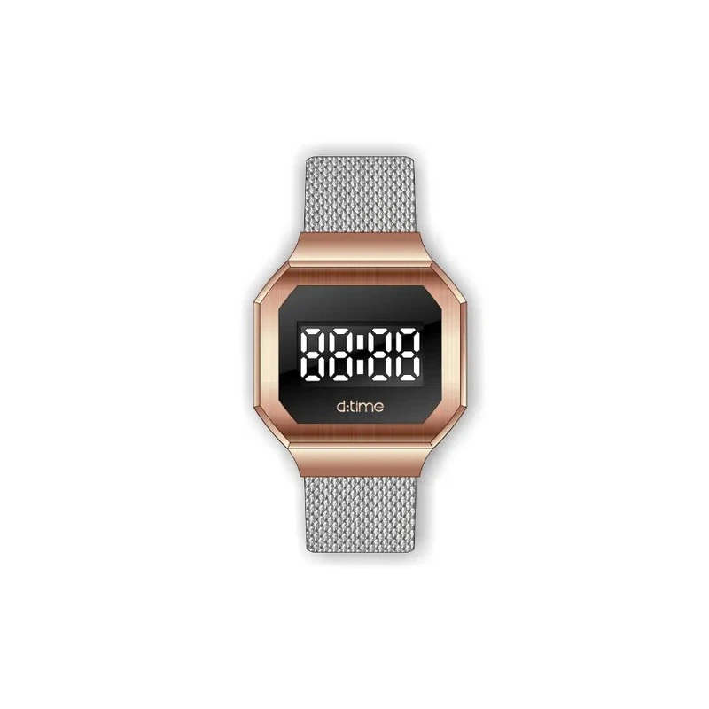 Relógio Analógico Feminino Daniel Klein D Time DK.1.12367-4 - Prata e Rosa Ouro