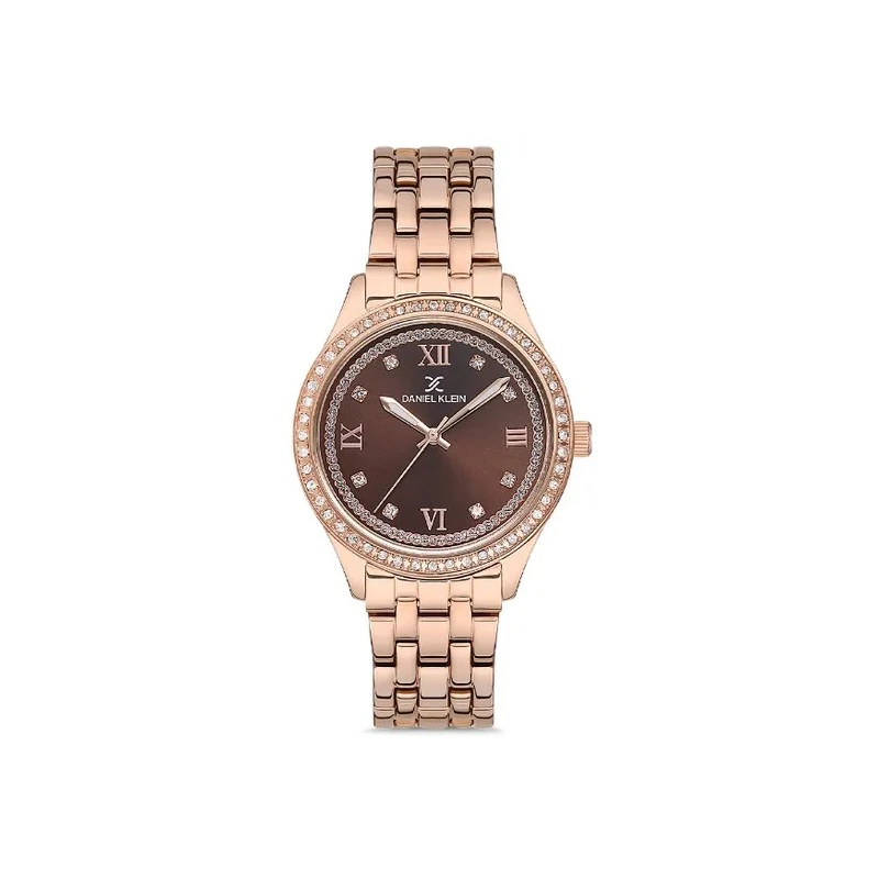 Relógio Analógico Feminino Daniel Klein DK.1.12699-5 Premium Ladies / Pulseira de Aço Inoxidável - Rosé Gold
