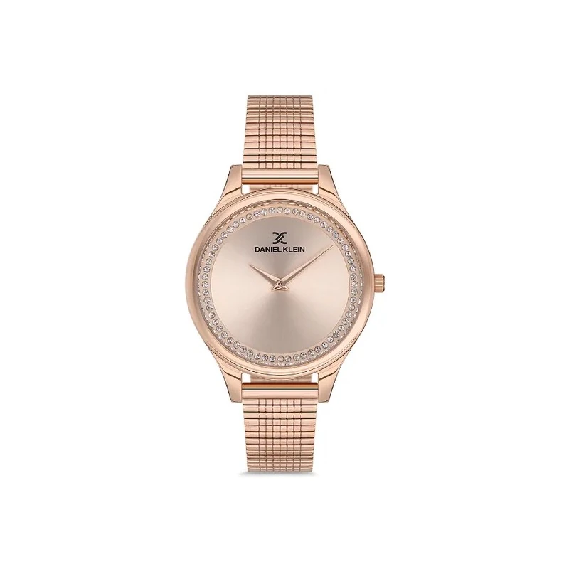 Relógio Analógico Feminino Daniel Klein DK.1.12701-2 Premium Ladies / Pulseira de Malha - Rose Gold