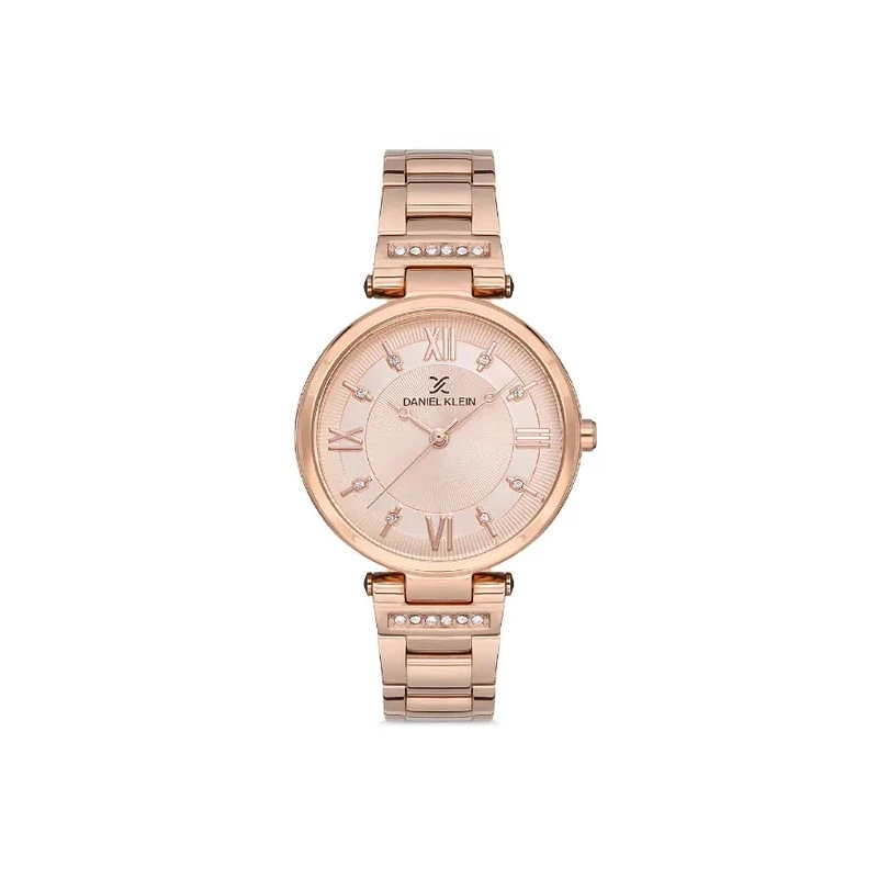 Relógio Analógico Feminino Daniel Klein DK.1.12712-2 Premium Ladies / Pulseira de Aço Inoxidável - Rosa Dourado