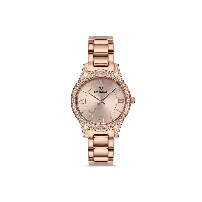 Relógio Analógico Feminino Daniel Klein DK.1.12762-3 Premium Ladies / Pulseira de Aço Inoxidável - Rose Gold