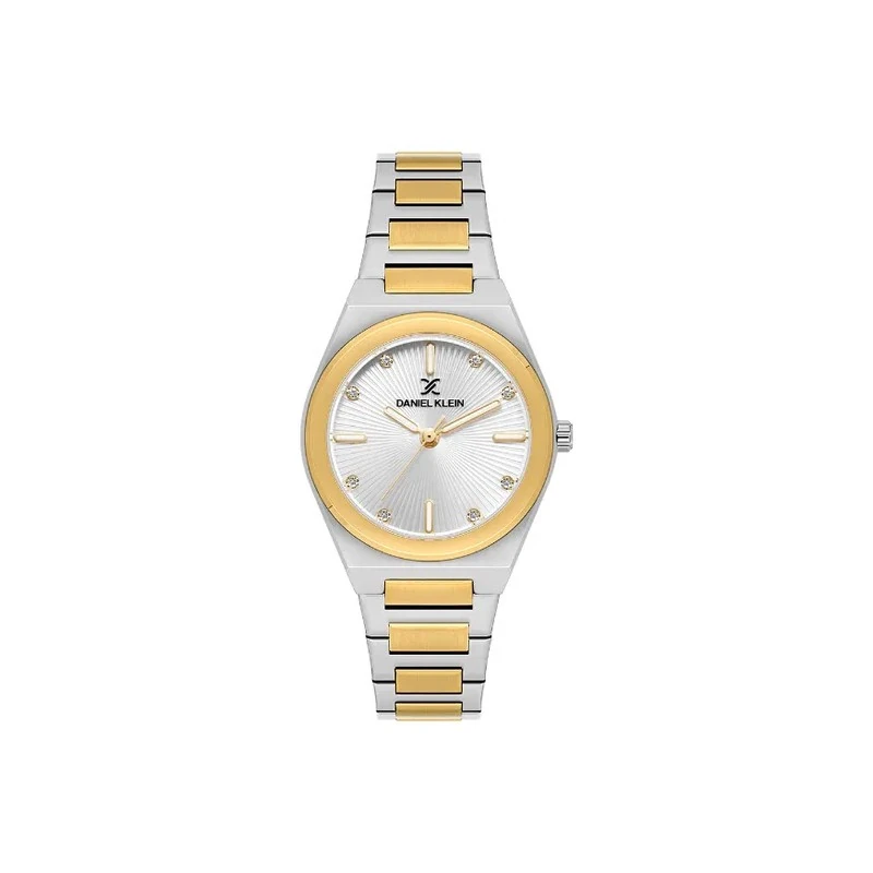 Relógio Analógico Feminino Daniel Klein DK.1.13900-5 Premium Ladies / Pulseira de Aço Inoxidável - Prata/Dourado