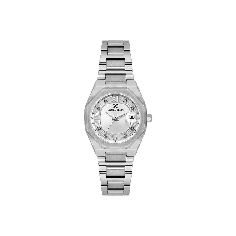 Relógio Analógico Feminino Daniel Klein DK.1.14109-1 Premium Lady / Pulseira de Aço Inoxidável - Prata