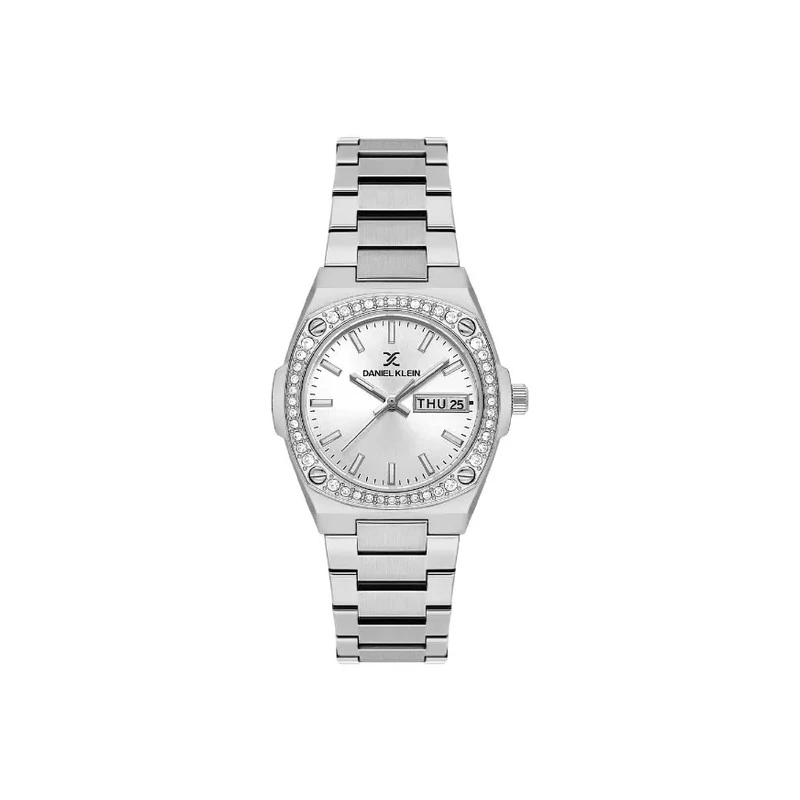 Relógio Analógico Feminino Daniel Klein DK.1.14122-1 Premium Lady / Pulseira de Aço Inoxidável - Prata